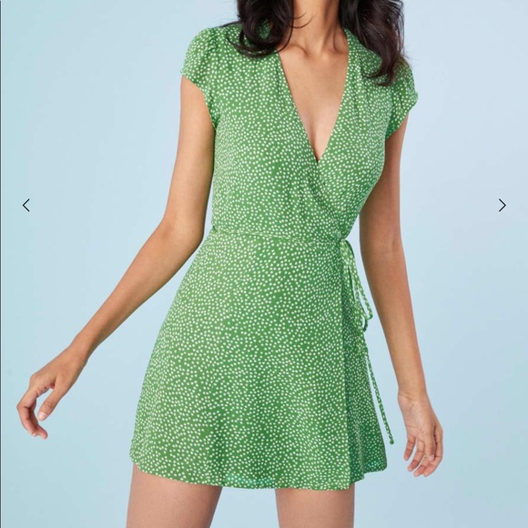 NWT reformation dawn wrap mini dress - Picture 3 of 6